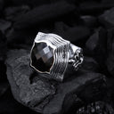 Silver Ring BAROQUE Elfin´Frame with Plain Lily Band
