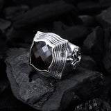 Silver Ring BAROQUE Elfin´Frame with Plain Lily Band