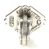 Silver Ring Faceted Body Rivets and OCTAGON with