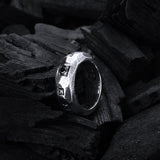 Silver Ring SUN and PLANETS faceted