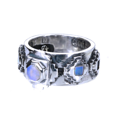 Silver Ring   The OCTAGON STEPS PYRAMID