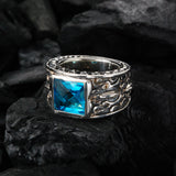 Silberring CAREE Stone auf GARDEN AT NIGHT-Band