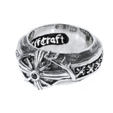 Silver Ring with M-Star Band and  The THIRD EYE View