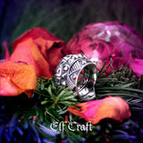 Silver Ring Spiral PYRAMIDES and DOMES and Meander