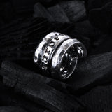 Silberring Spirale CARPE DIEM Facettiert