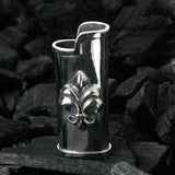 Silver Lighter Cover LILY Oval