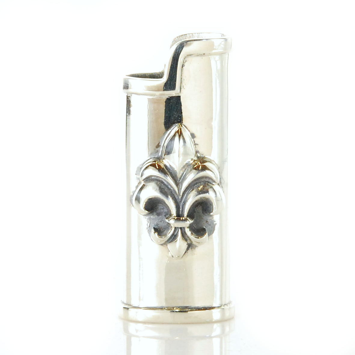 Silver Lighter Cover LILY Oval