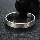 Silver Bangle PLAIN Square Hammered