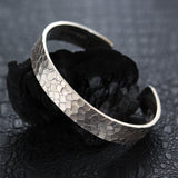 Silver Bangle PLAIN Square Hammered