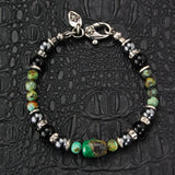 Armband aus Silber und Perlen, rau mit STEINFELSEN
