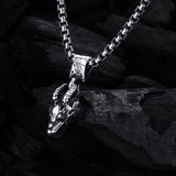 Silberanhänger DRACHENKOPF XS Diamantaugen