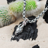 Silberanhänger DRACHENKOPF XS Diamantaugen