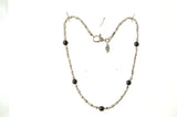 Silver Necklace Five BEADS with TUBES