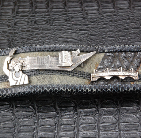 Beltstrap Exot.Leather and Silver City Parts and SKYLINE Buckle