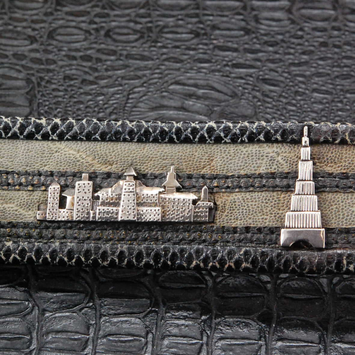 Beltstrap Exot.Leather and Silver City Parts and SKYLINE Buckle