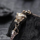 Silberne Geldbörsen oder Schlüsselkette BONES SKULLS DRAGON LION und LEOPARD