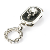 Silver Belt Clip SKULL Oval with Searay and a Strong Skulls Ring