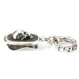 Silver Belt Clip SKULL Oval with Searay and a Strong Skulls Ring