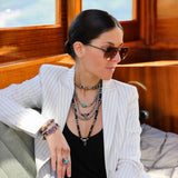 Neckchain Beads Faceted Silver GALADRIEL and BLADES BALLS