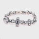 Silver Bracelet Greek Crosses and Curb Chain XS with LILY Boxlock