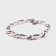 Silver Bracelet FIGARO Chain with Lily Carabiner 12