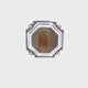 Silver Ring Faceted Body Rivets and OCTAGON with