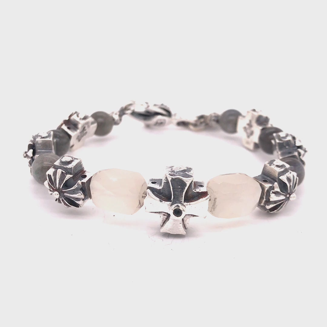 Silver Bracelet Beads MALTESER CROSSES and KNIGHTS CROSS MIDDLE