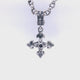 Silver Pendant BLADES CROSS Body with Stones 18