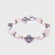 Silver Bracelet MORNING STAR CROSS and MOONSTONE ROCKS with  Pearls and Opals