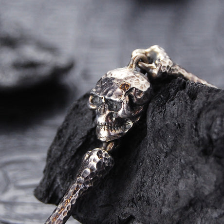 Silberne Geldbörsen oder Schlüsselkette BONES SKULLS DRAGON LION und LEOPARD