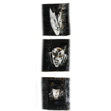 Silver Beltset CARNIVAL in VENICE with Black Croco Strap