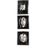 Silver Beltset CARNIVAL in VENICE with Black Croco Strap