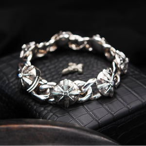 Silver Bracelet seven MORNING STAR s with Moonstone