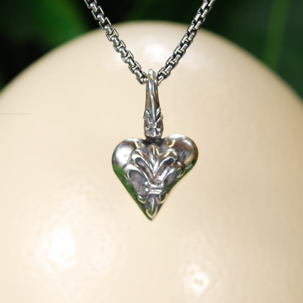 Silver Pendant LILY HEART M Hook