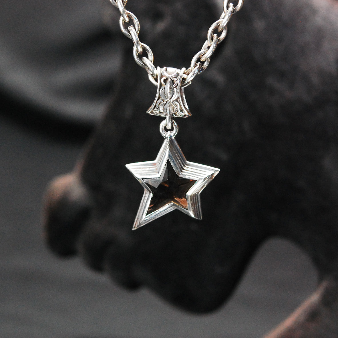 Silver Pendant SHOOTING STAR S with Morning Star Loop