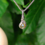 Silver Pendant PAISLEY S with Labradorite