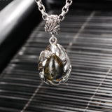 Silver Pendant MAGIC PLANT Drop and Stone