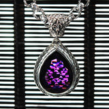 Silver Pendant Drop L DRAGON SCALES