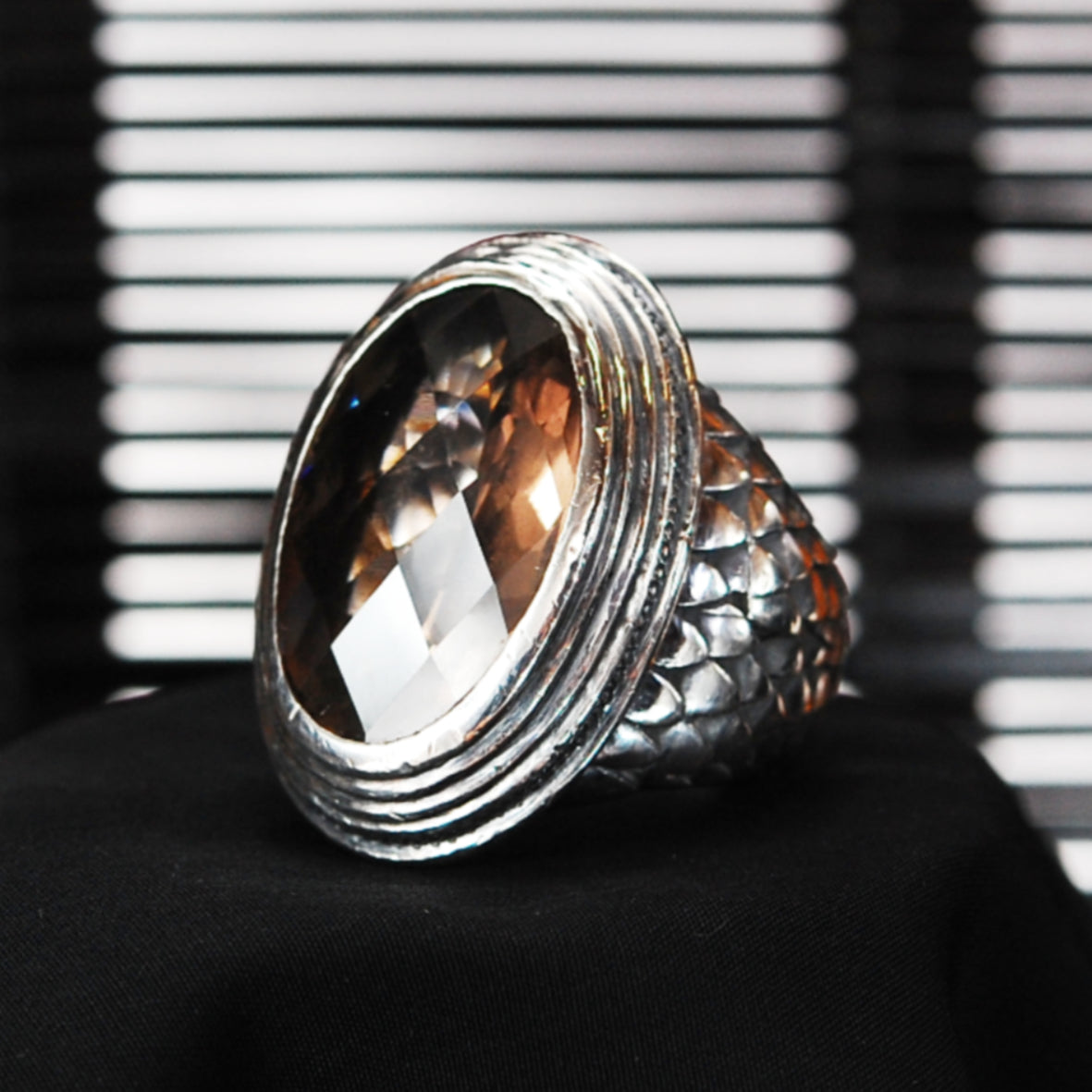 Silver Ring ELFIN OVAL and DRAGON SCALES