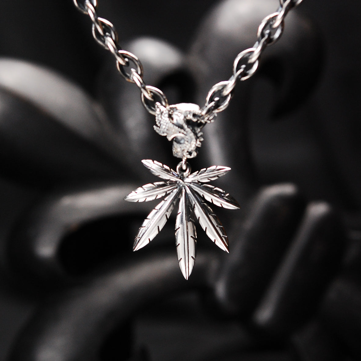 Silver Pendant Magic Plant Leaf