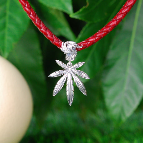 Silver Pendant Magic Plant Leaf