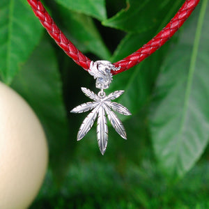 Silver Pendant Magic Plant Leaf