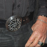 Silver Belt Buckle Elfin SUN and PLANETS