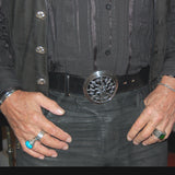 Silver Belt Buckle Elfin SUN and PLANETS