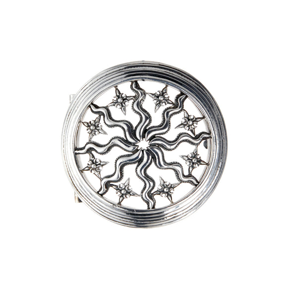 Silver Belt Buckle Elfin SUN and PLANETS