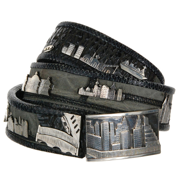 Beltstrap Exot.Leather and Silver City Parts and SKYLINE Buckle