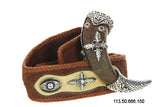 Silver and Capricorn Belt Buckle with Magic Signs