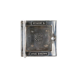 Silver Belt Buckle Caree CRESCENT STAR on Searay Leather