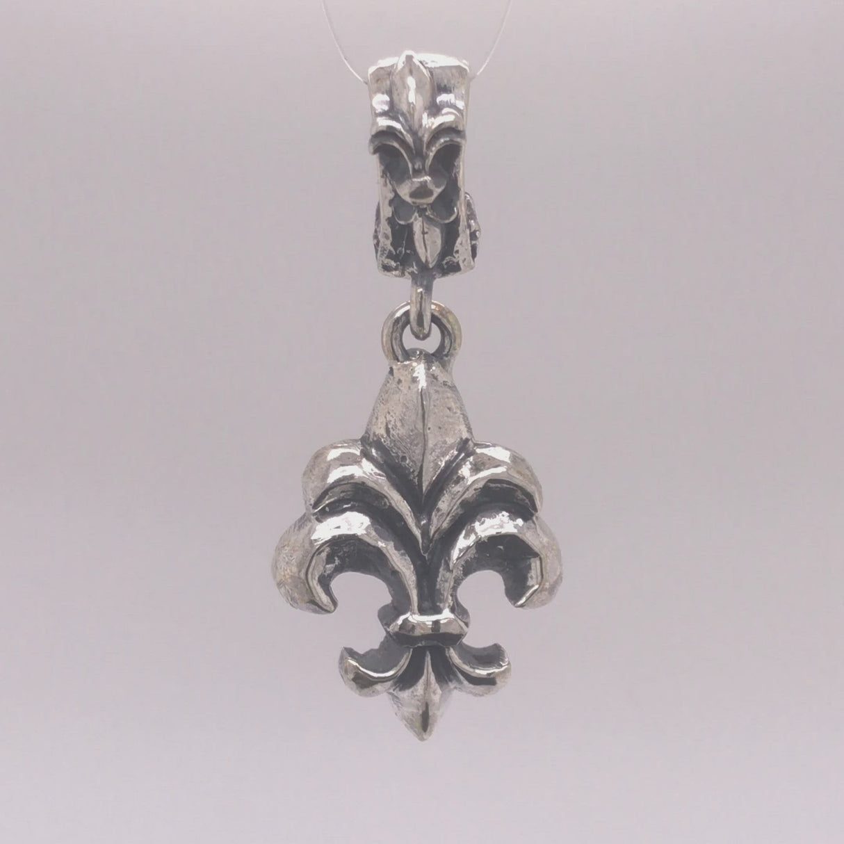 Silver Pendant LILY M plain faceted