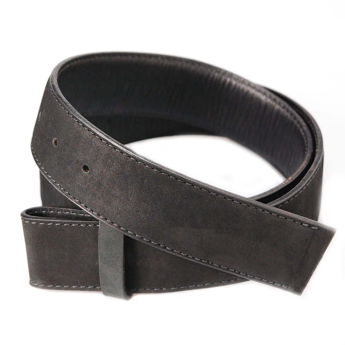 Belt Strap of NUBUK Leather with Buttons 40 mm